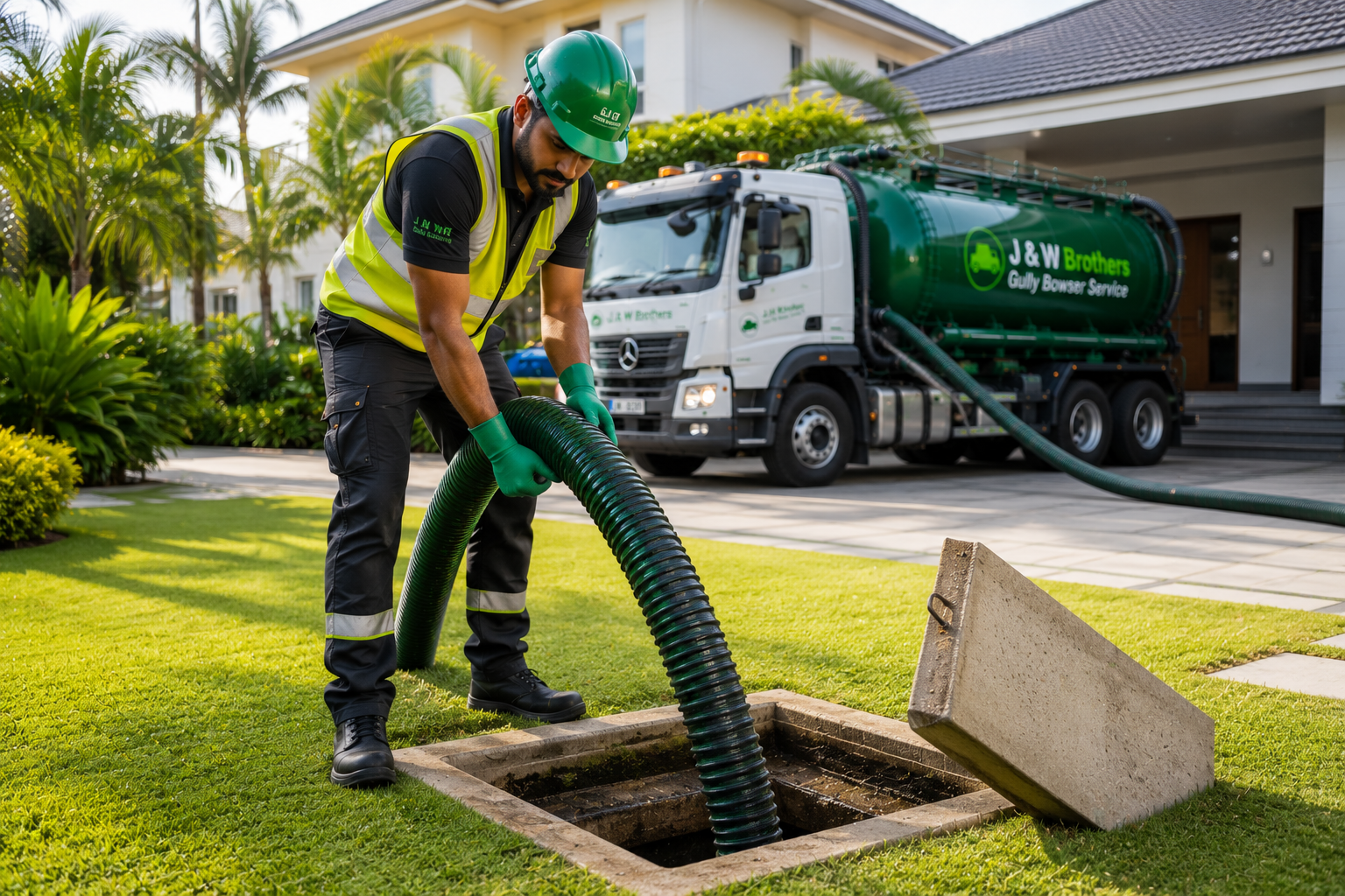 Septic tank cleaning service by J & W Brothers