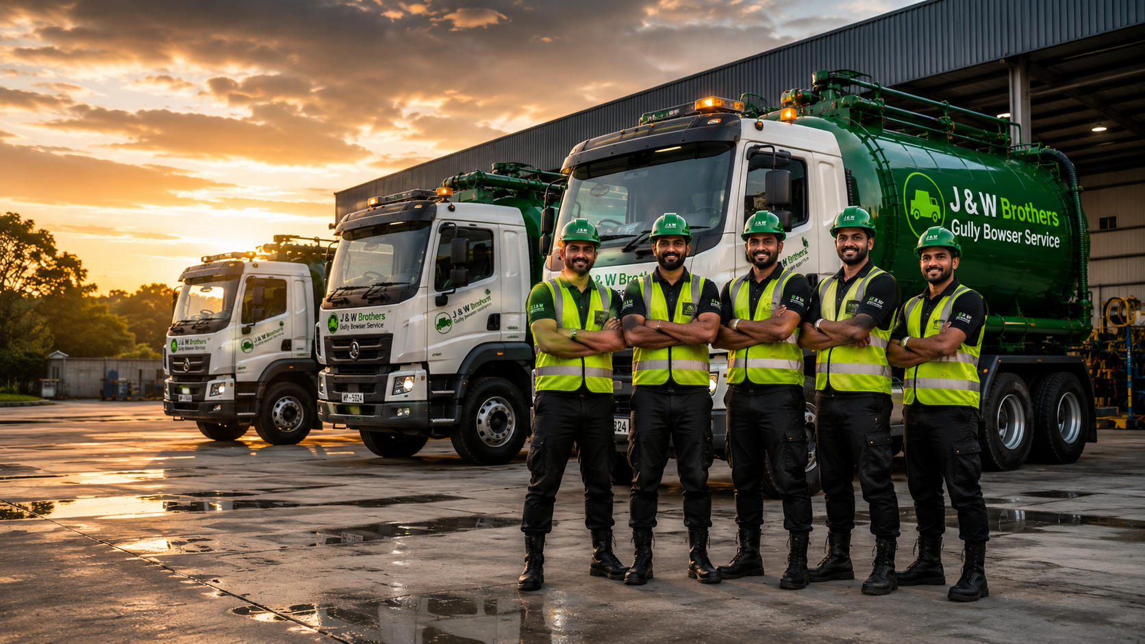 J & W Brothers gully bowser service team